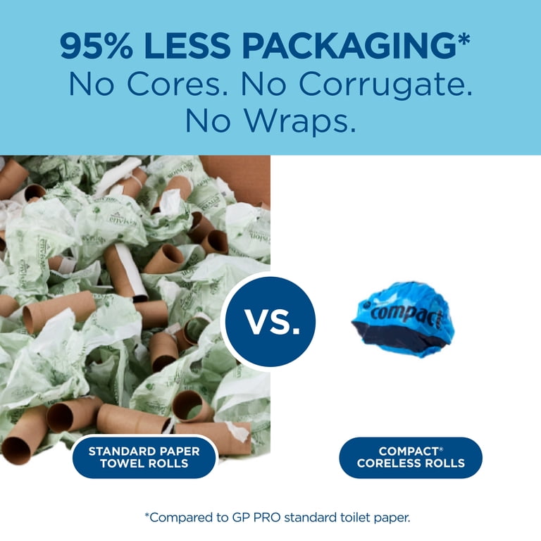 Georgia-Pacific Compact Coreless Recycled Toilet Paper, 1000