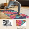thumbnail image 4 of Pioneer Flower Floral Print Pattern Hot Yoga Mat Towel Non Slip for Hot Yoga - Quick-Drying Yoga Mat Cover with 4 Corner Pockets with Travel Bag - Hot Yoga Towel Non Slip 70"x26", 4 of 6
