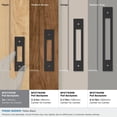 thumbnail image 3 of Amerock Medora 3 inch (76mm) Center-to-Center Rectangle Matte Black Cabinet Pull Backplate, 3 of 6