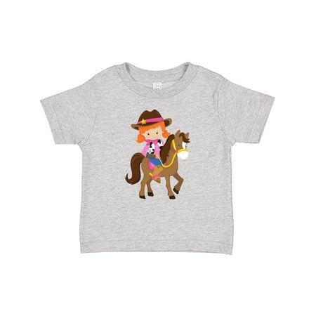 

Inktastic Cowgirl Sheriff Horse Western Orange Hair Gift Baby Girl T-Shirt
