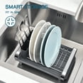 thumbnail image 3 of Kingrack Expandable Dish Drying Rack, Small Dish Drainer Rack for Kitchen Counter Organizers, Stainless Steel, Non-Slip Feet, Anti Rust Sink Plate Rack, 3 of 9