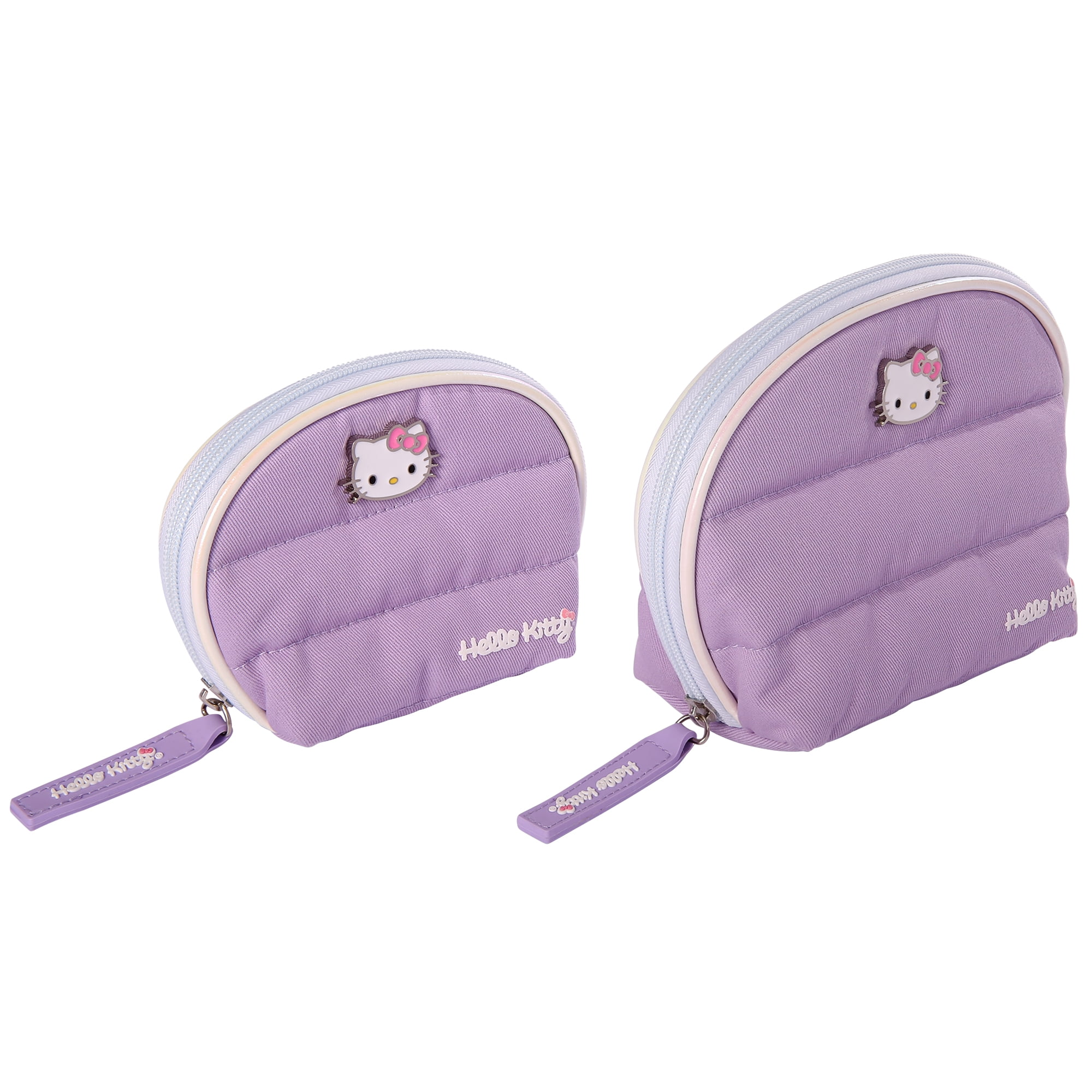 SALLY ROSE Sanrio Hello Kitty Makeup Bag Set Official License, Quilted Dome Cosmetic Travel Bags, Cute Make Up Bags