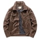 thumbnail image 5 of Nueva chaqueta informal de moda con solapa informal de lana de cordero de pana más lana gruesa de manga larga sin capucha chaquetas de prendas de vestir informales Pompotops oipoqjl37483, 5 of 9