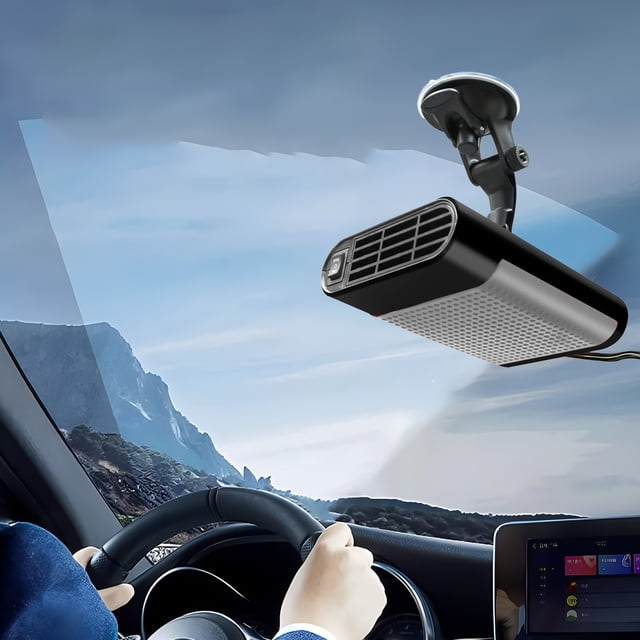 Vggrvlo Car Heater Portable 12V Car Heaters & Defroster 200W Fast Heating & Cooling Fan Plug In Car Heater for Windshield Defogger with 360° Rotary Car Heaters for Vehicle,Car,SUV