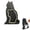 Black, variant on HoneatMatter Pet Memorial Box, Wooden Dog Shape Fur Storage Container, Customizable Keepsake Box for Pet Hair Ashes, Sympathy Gift for Pet Loss, Black