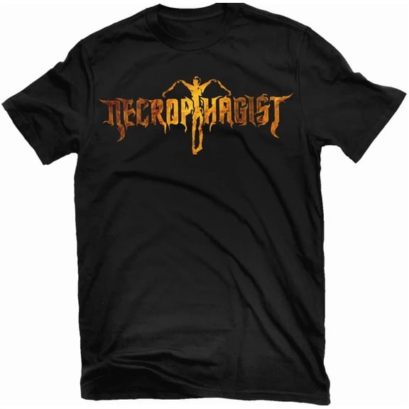 VINTAGE New Necrophagist Epitaph Logo Heavy Cotton Black T-shirt, S-5XL
