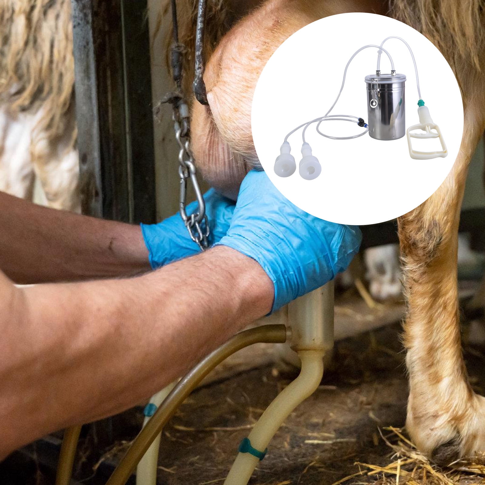 Manual Milking Machine Stainless Steel Goat Sheep Milker Cow Vacuum Pumps for Sheep and Cow
