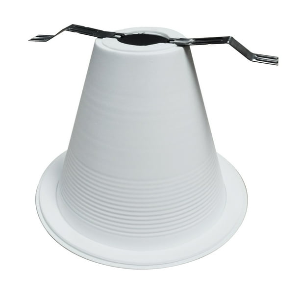 NICOR Lighting 6Inch Airtight Recessed Cone Baffle Trim with Mounting Clips, White (17550ACLP