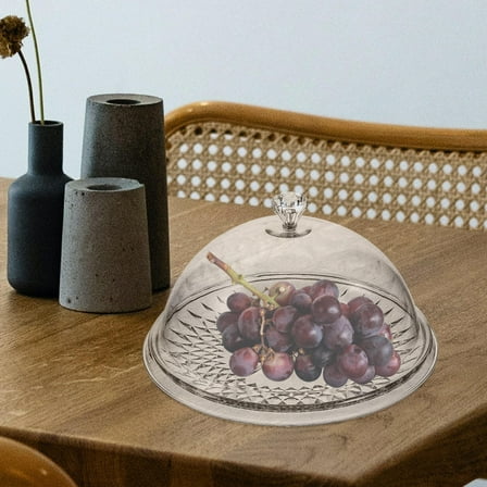 PAMINGONO 1Set Cake Cover Dome Clear Pet Material for Wedding Party 11.6*8.3in