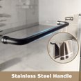 thumbnail image 3 of 56-60 in.W x 60 in.H Double Sliding Framed Shower Door,Clear Tempered Glass,Stainless Steel Frame,Matte Black 03, 3 of 8