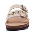 thumbnail image 6 of Litfun Women's Cork Footbed Sandals with Arch Support Slip-on Slide Sandals with Adjustable Buckles, Stone, 6 of 8