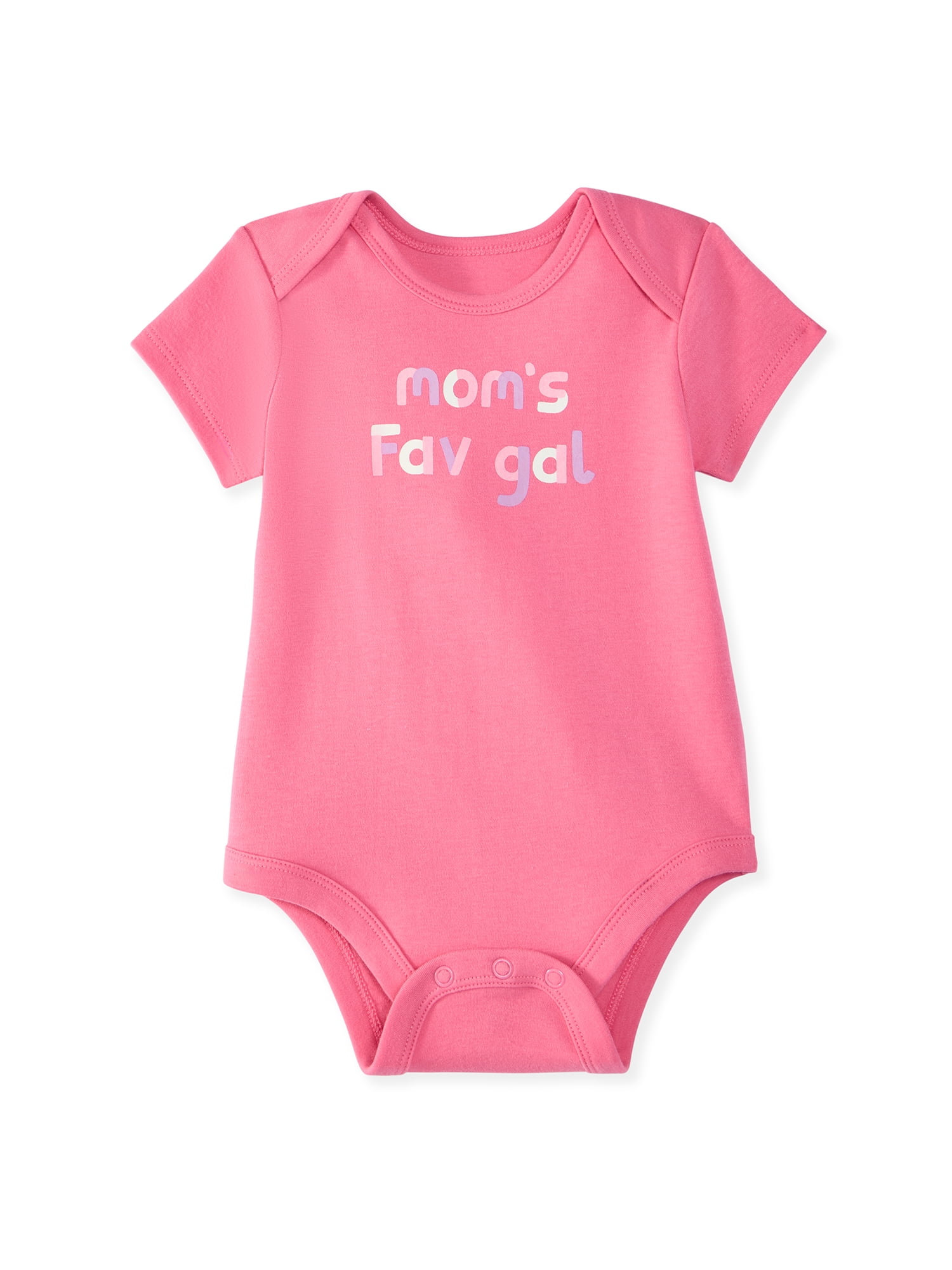 Garanimals Newborn & Baby 100% Cotton Short Sleeve Bodysuits, Sizes 0–18M, 5-Pack