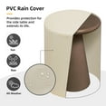 thumbnail image 4 of UPHA 2-piece Outdoor Round Side Table,Patio Concrete Accent End Table for Garden, Deck, Living Room, Bedroom, Deep Brown, 4 of 10