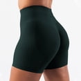 thumbnail image 2 of Pantalones cortos sin costuras con efecto lifting para mujer - Pantalones de gimnasio y yoga de cintura alta - Nailon y spandex - Tallas XS-XL, 2 of 4