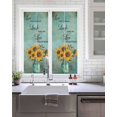 thumbnail image 2 of Sunflowers Window Privacy Film Laugh Live Love Retro Turquoise Background Decorative Glass Window Film UV Blocking Static Cling Non-Adhesive Sticker Covering for Home Door 17.7 x 39.3 inches, 2 of 8