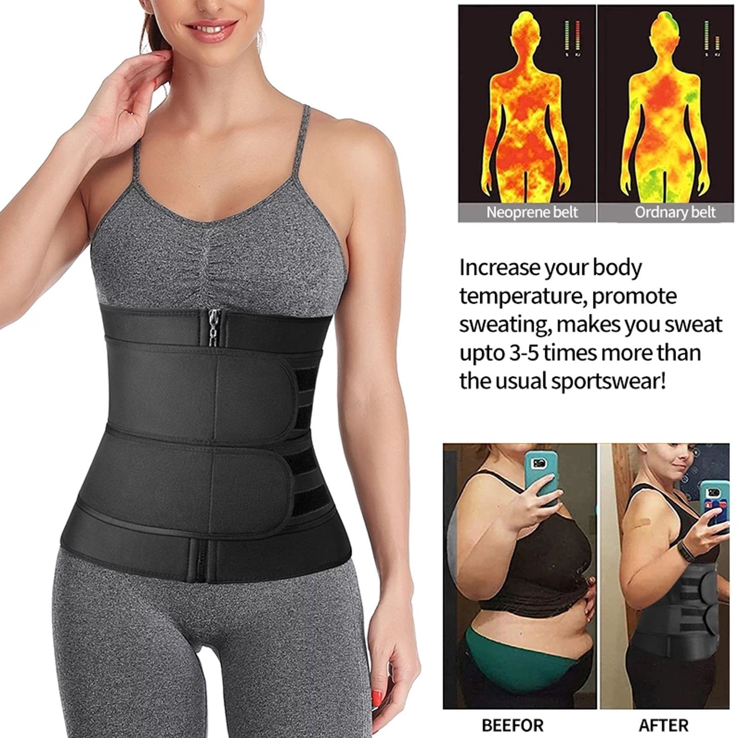 Neoprene Sweaty Slimming Shape Belt Sauna Effect Corset Waist