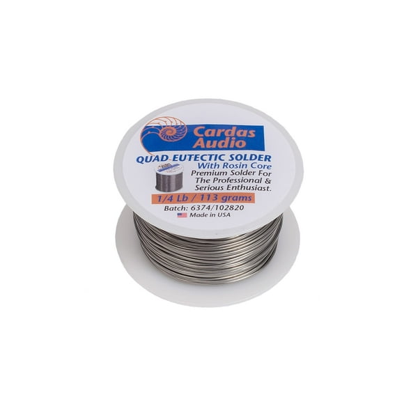 Cardas Fil à Souder Quad Eutectique Argent à Souder avec flux rosin Rouleau de 1/4 Lb (113 g)
