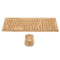 thumbnail image 1 of Combo 2.4G Wireless Keyboard Mouse Set Handcrafted Full Bamboo Keyboard and Mouse Combo with USB Receiver, 1 of 7