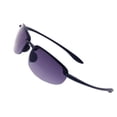 thumbnail image 3 of grinderPUNCH Bifocal Sport Sun Reader Wrap Rimless Men Women Adult Reading Sunglasses +1.25, Black, 3 of 5
