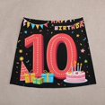 thumbnail image 5 of Happy Tenth Birthday Celebration Image Women's High Waist Skirt Stretchy Casual Mini Skirt, 5 of 8