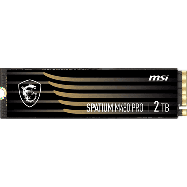 MSI SPATIUM M480 PRO 2 TB Solid State Drive, M.2 2280 Internal, PCI Express NVMe (PCI Express NVMe 4.0 x4)