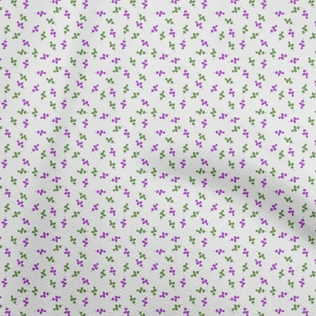 oneOone Silk Tabby Green & Purple Fabric Floral Sewing Craft Projects Fabric Prints By Yard 42 Inch Wide