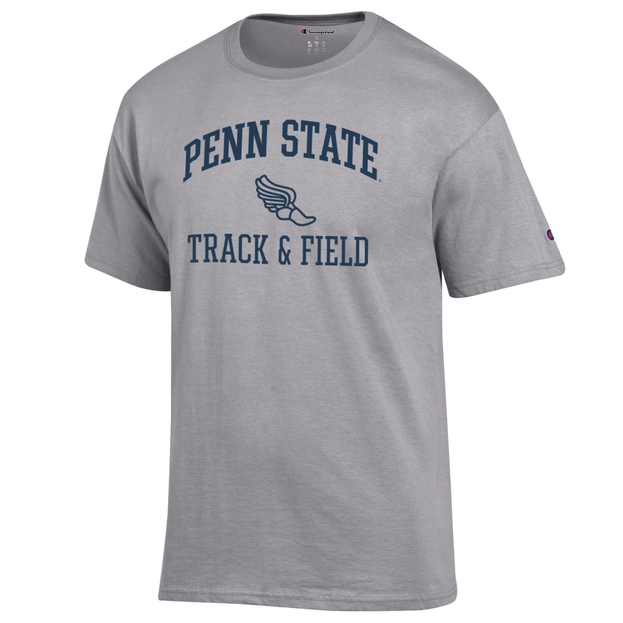 Men's Champion  Gray Penn State Nittany Lions Track & Field Icon T-Shirt