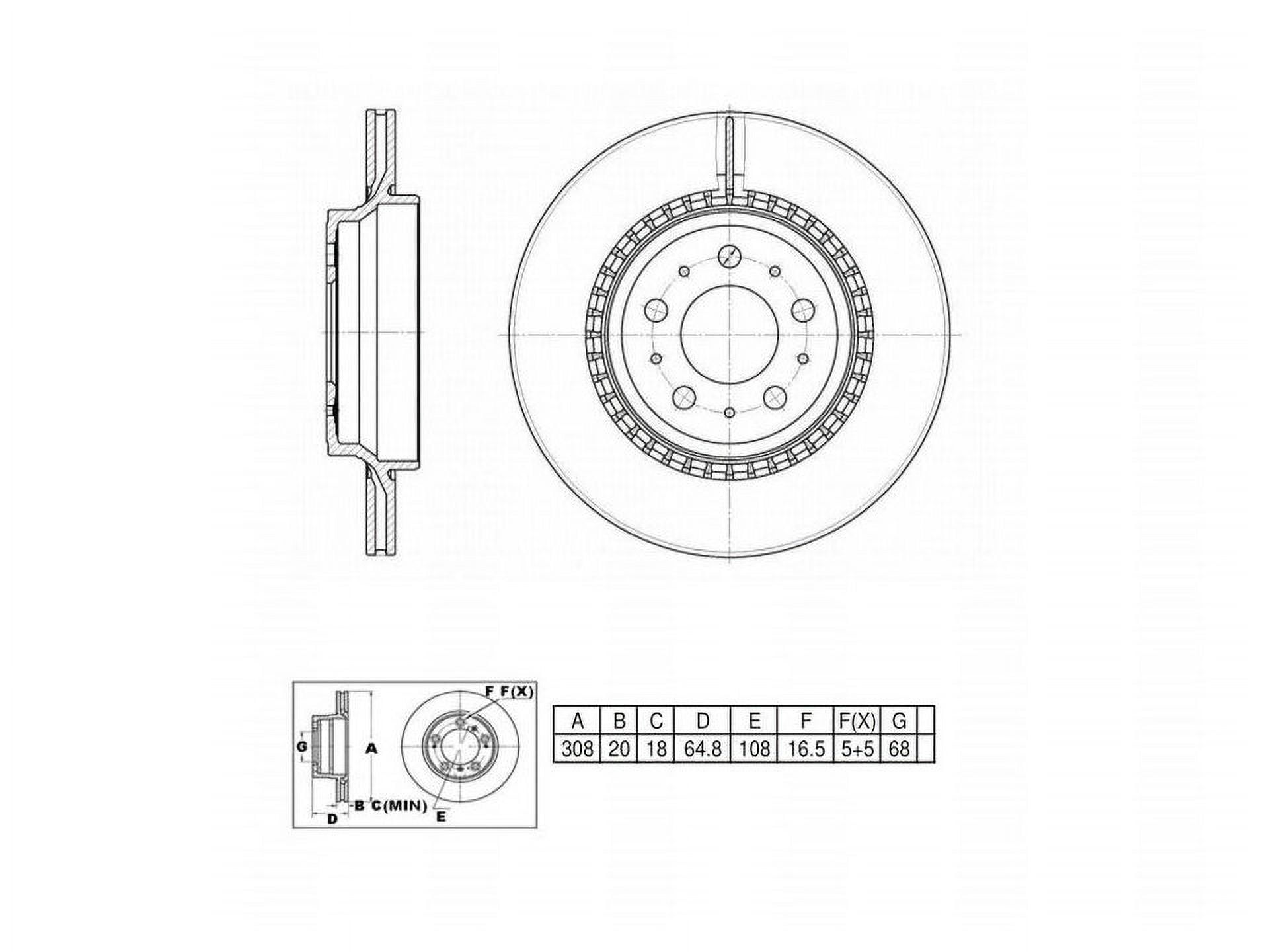 Ultra High Carbon 700 Brake Kits, Rear UHCK7149, Volvo XC90 2013-2003