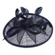thumbnail image 5 of Sombrero de copa fascinator de sinamay azul Sunnimix con Pluma, 5 of 8