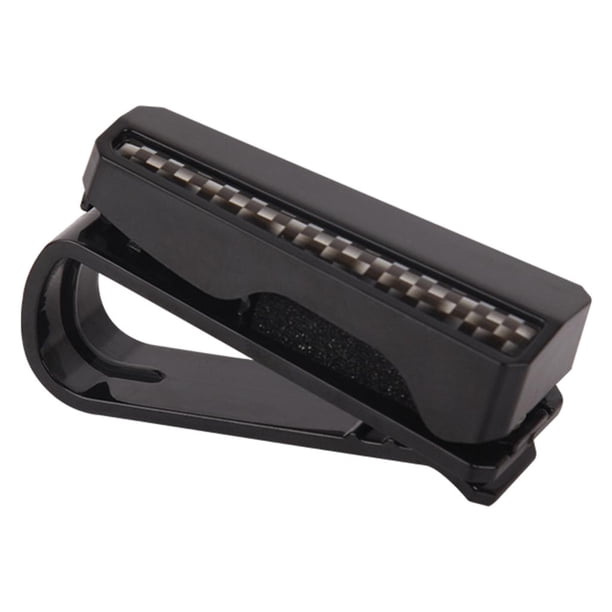 Soporte de clip para gafas de sol de moda, colgador portátil para visera de coche, accesorio Negro