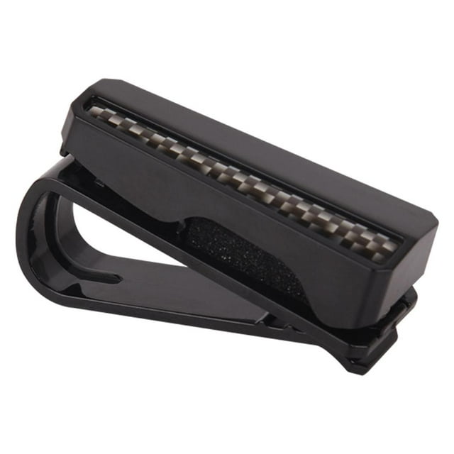 Clip para sujetar gafas de sol, tarjeta para colgar gafas, accesorio para visera de coche Negro