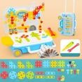thumbnail image 1 of LSLJS Jouets de Casse-Tête à Vis de Perçage pour Enfants, Jouets de Briques de Construction, Ensemble de Perceuse Électrique Bricolage pour Enfants, Jouet Éducatif pour Garçons, Jouets pour Enfants, 1 of 7