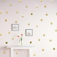 thumbnail image 2 of Peggybuy 100pcs Round Acrylic Mirror Wall Stickers DIY Home Background Decor(Gold), 2 of 7