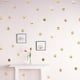 thumbnail image 1 of 100 pegatinas redondas de acrílico para espejo de pared, decoración de fondo para el hogar (dorado), 1 of 6