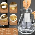 thumbnail image 3 of ZeenArt Glass Pitcher, 74oz/2.2 Liter Water Pitcher with Lid, Heat Resistant Borosilicate Jug, Clear, 3 of 6