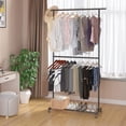 thumbnail image 3 of Perchero Sywhitta Double Rod para ropa con ruedas, negro, 3 of 8
