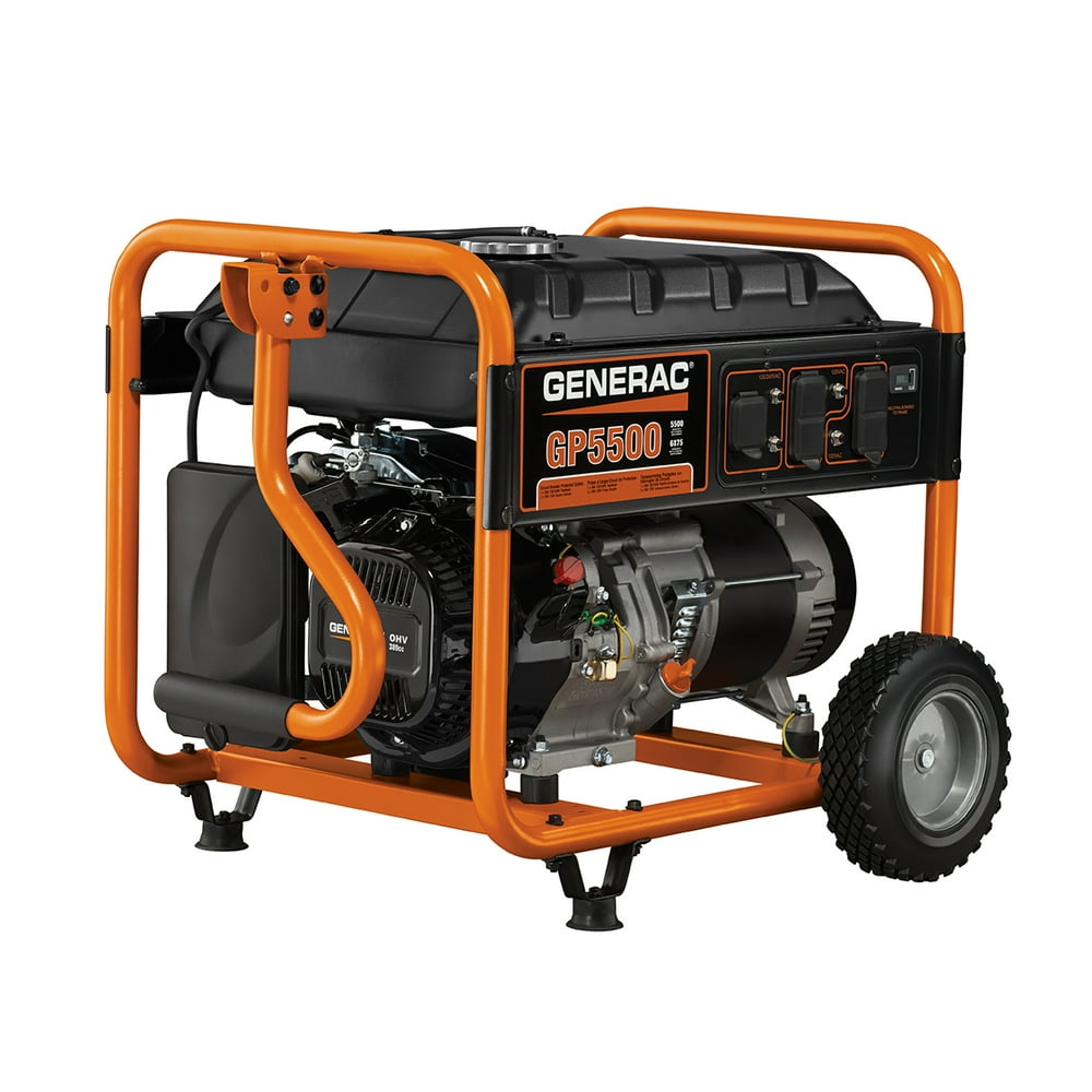 Generac 5939 5500Watt Gasoline Powered Portable Generator, 49 State
