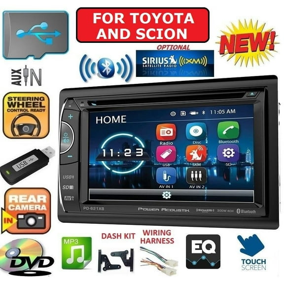 FOR TOYOTA & SCION Dvd Cd Bluetooth USB Aux Car Radio Stereo OPTIONAL SIRIUSXM