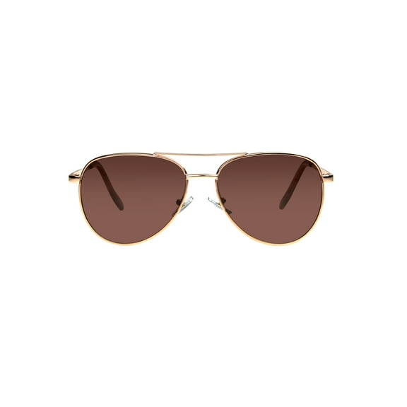 Foster Grant Women's Polarized Aviator Sunglasses, Rose Gold
