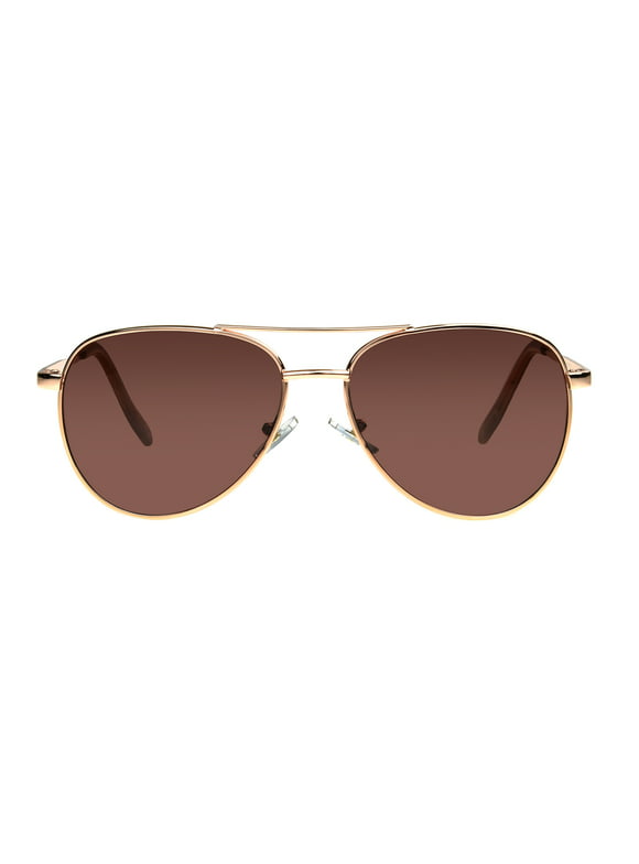 Foster Grant Women's Polarized Aviator Sunglasses, Rose Gold