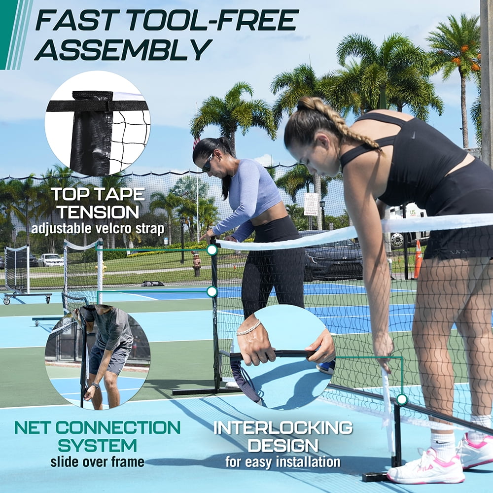 22 ft. Full Court Pickleball Net Meets USAPA Regulations with 2-in White Top Tape and Travel Bag Included Perfect for Indoor and Outdoor Games by Orca
