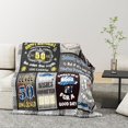 thumbnail image 3 of LHSHID Birthday Gifts for Men Dad Blanket for Gifts Best Dad Ever Gifts Ultra Soft Throw Blanket Fluffy Blanket Flannel Blanket Fuzzy Blanket for Couch Bed Indoor Outdoor 40"x50", 3 of 7