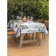 thumbnail image 2 of Outdoor Tablecloth with Umbrella Hole and Zipper, Blue Grey Pumpkins Fall Rectangle Table Cloth 60x102 Inch Waterproof Tablecloth, Eucalyptus Leaves Thanksgiving Picnic Table Cover for Patio Camping, 2 of 7