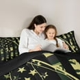 thumbnail image 5 of Homewish Boys USA Flag 3 Pieces Queen Comforter Set,Abstract Retro Ultra Soft Bedding Sets,Black Green Bedding Comforter Set,Ultra Soft Home Decor,Reversible, 5 of 8