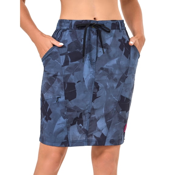 Little Donkey Andy Women's Athletic Golf Tennis Skort Build-in Shorts Sports Skirt With Pockets Black Floral XS