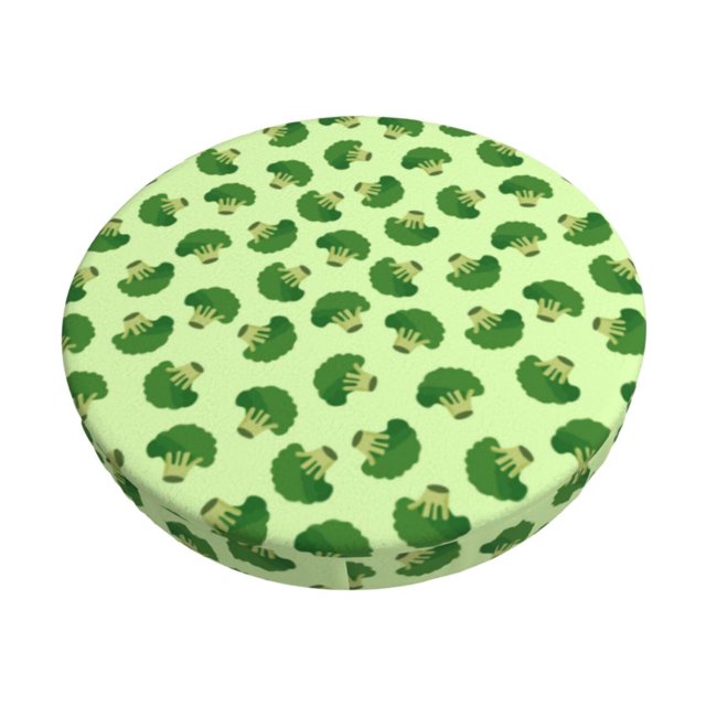 Balery Broccoli Vegetables Fundas de asiento para taburete de bar redondo de tela de terciopelo ajustables que protegen de arañazos y manchas para sillas de 14 a 17 pulgadas.-12 inch