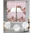 thumbnail image 3 of Pink Pumpkins Thanksgiving Kitchen Curtains Sets 36 Inch Length with Valance, Fall Squirrel Flowers Rustic Swag Valances and Tiers Curtain Set Drapes Swag Curtains for Living Room, Bathroom, Bedroom, 3 of 6