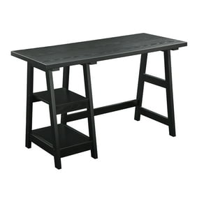 Sauder Stockbridge Executive Trestle Desk Jamocha Wood Finish