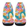 thumbnail image 5 of XYZCANDO Wave Background Floral Car Accessories Waterproof Protective Auto Seat Covers Automobile Seats Car Interior, Easy to Install Thin Truck Sedan, 5 of 10