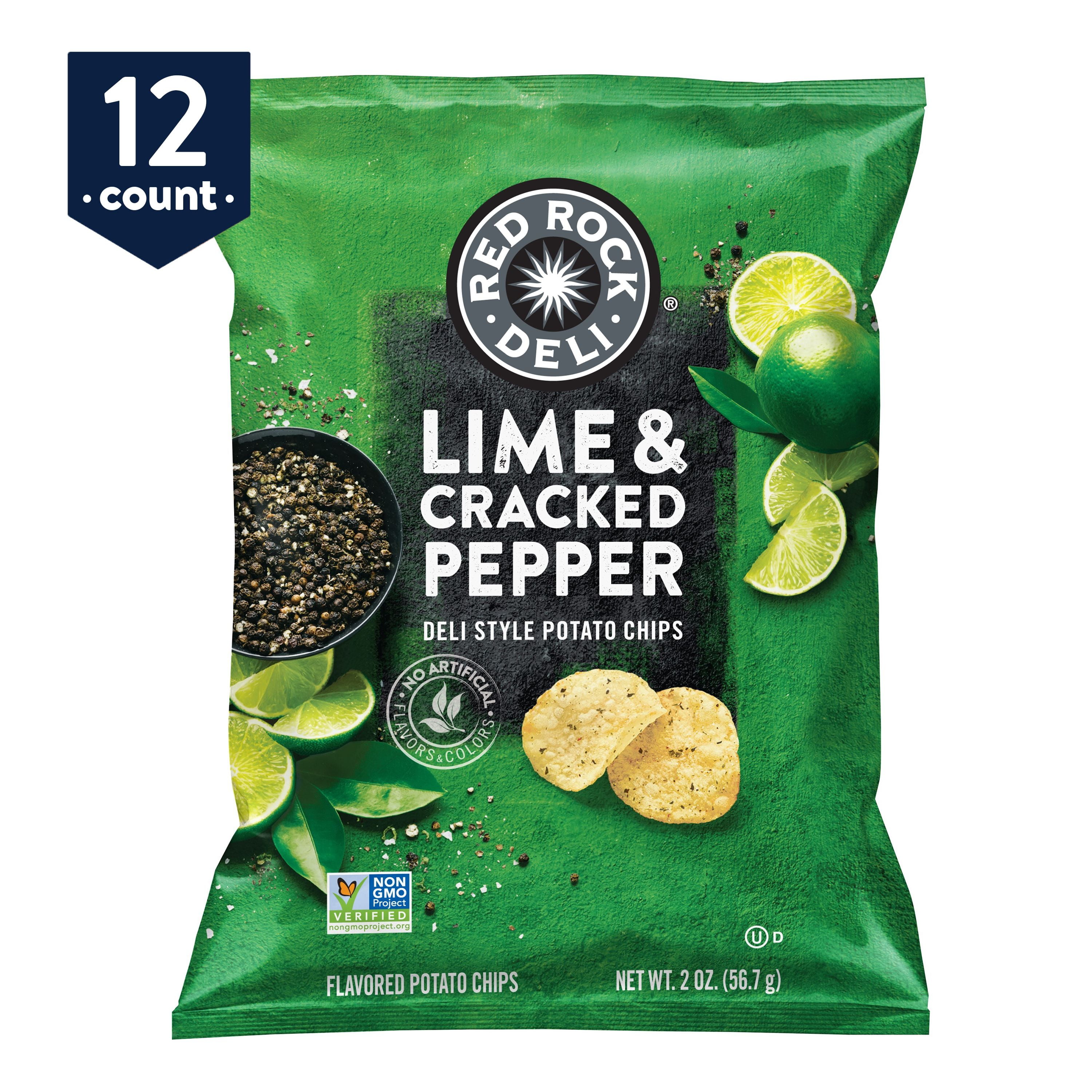 Red Rock Deli Lime & Cracked Pepper Flavored Deli Style Potato Chips